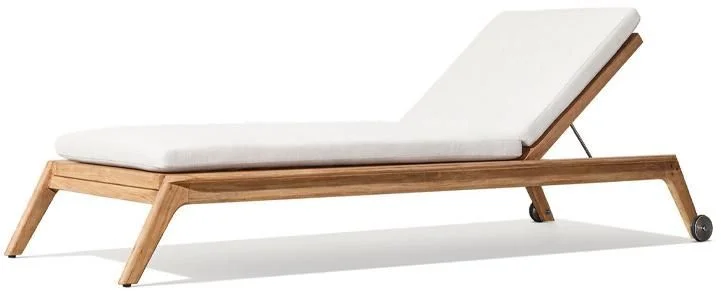 LG571-6 Teak Outdoor adjustable sunbed
