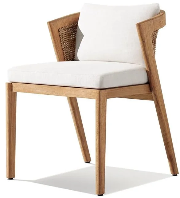 LG572-3 Teak Outdoor armless dining chair