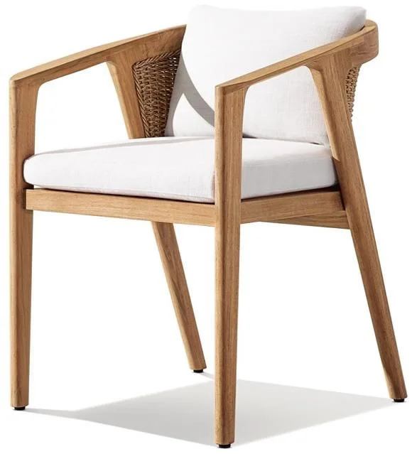 LG572-4 Teak Outdoor armrest dining chair