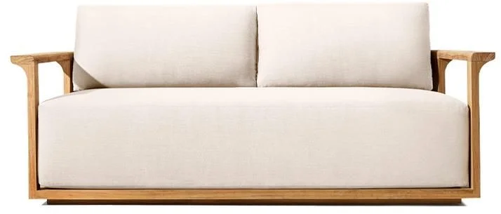 LG574-3 Teak Outdoor Two-Seater sofa