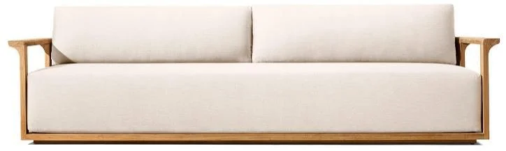 LG574-4 Teak Outdoor Three-Seater sofa