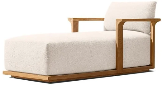 LG575-6 Teak Outdoor sunbed