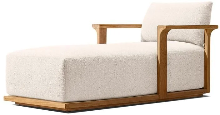 LG575-6 Teak Outdoor sunbed