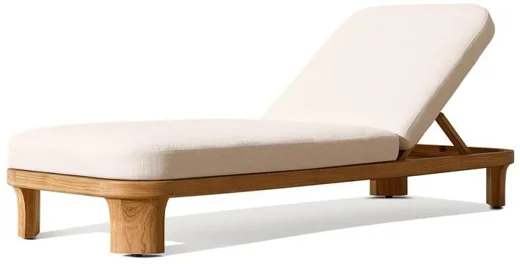 LG575-7 Teak Outdoor adjustable sunbed