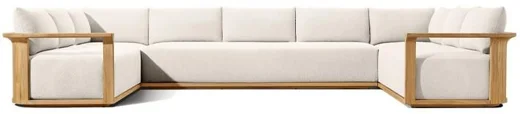 LG575-8 Teak Outdoor U-sofa sectional
