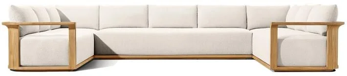 LG575-8 Teak Outdoor U-sofa sectional