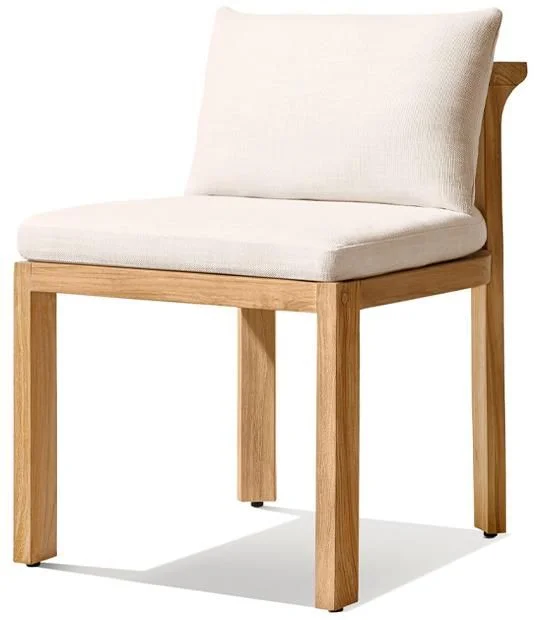 LG576-3 Teak Outdoor armless dining chair