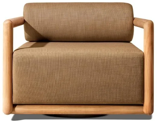 LG580-2 Teak Outdoor swivel chair