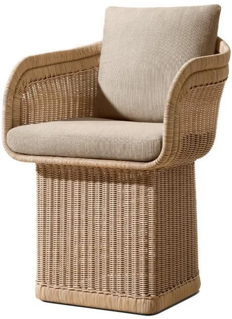 LG582-3 Rope-Woven Outdoor armrest dining chair