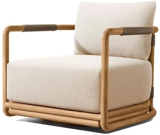 LG583-2 Teak Outdoor swivel chair