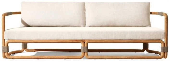 LG583-3 Teak Outdoor Two-Seater sofa