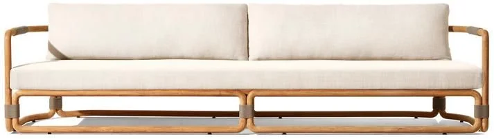 LG583-4 Teak Outdoor Three-Seater sofa