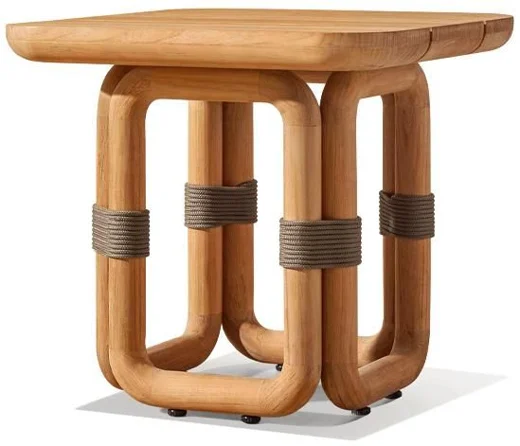 LG584-3 Teak Outdoor square side table