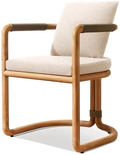 LG585-3 Teak Outdoor armrest dining chair