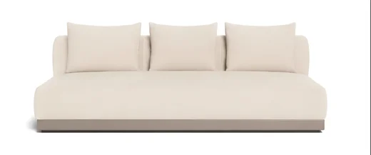 LG592-3 Aluminum Outdoor 2-Seater Sofa