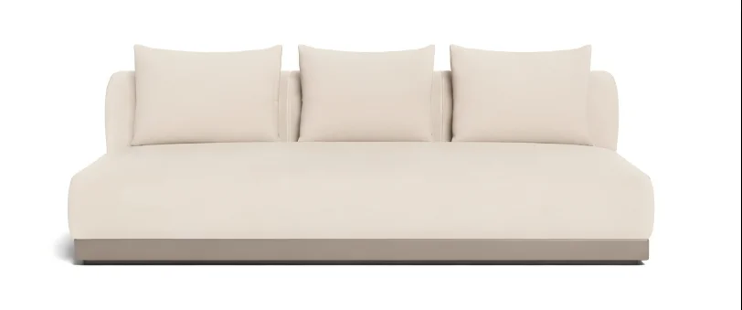 LG592-3 Aluminum Outdoor 2-Seater Sofa