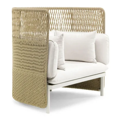 LG60-05 Rope-Woven Outdoor High back Single Sofa