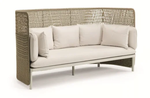 LG60-06 Rope-Woven Outdoor High back Three-Seater Sofa