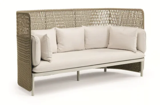 LG60-06 Rope-Woven Outdoor High back Three-Seater Sofa