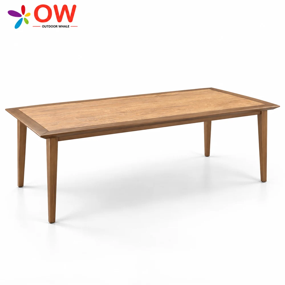 LG602-2 Dining table with 5 mm brown woodgrain HPL top
