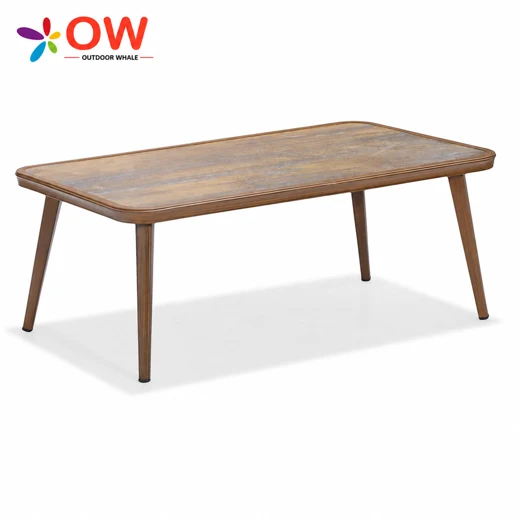 LG603-4 Small side table with 5 mm brown woodgrain HPL top