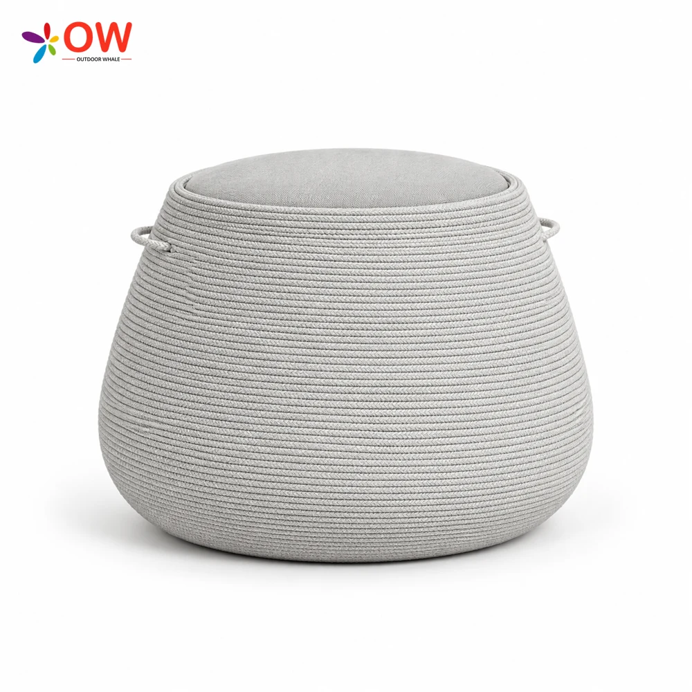 LG632-2 Small round stool with waterproof upholstered cushion