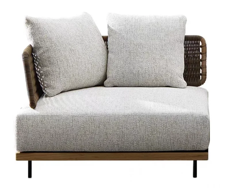 LG75-02 Wicker-Style Outdoor Corner sofa