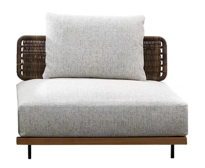 LG75-03 Wicker-Style Outdoor Single Sofa