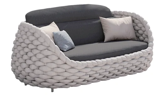 LG76-04 Rope-Woven Outdoor Two-Seater Sofa