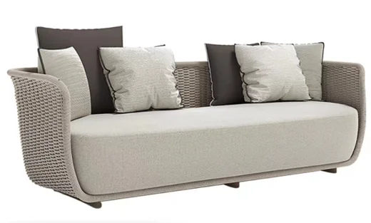 LG99-02 Rope-Woven Outdoor Three-Seater Sofa