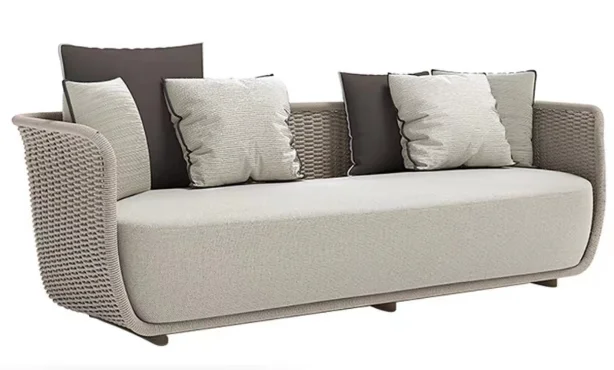 LG99-02 Rope-Woven Outdoor Three-Seater Sofa